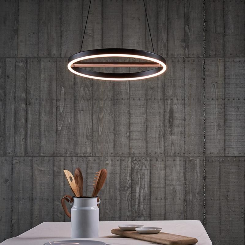 Modern Circle Design Chandelier Exhibition Hall Hotel Bedroom Pendant Lamp
