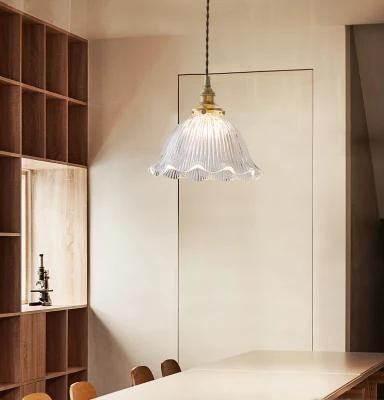 Nordic Glass Light Luxury Chandelier All Copper Bedside Dining Room Living Room Lamp