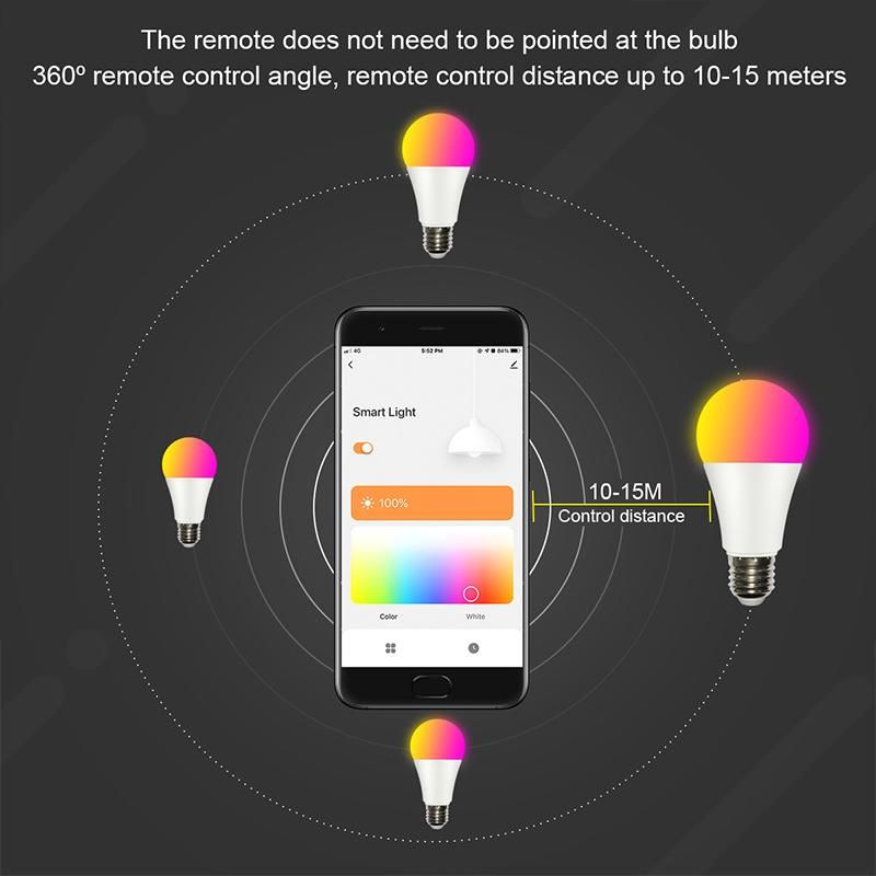 RGB Color Changing E27 WiFi Smart LED Bulb Light