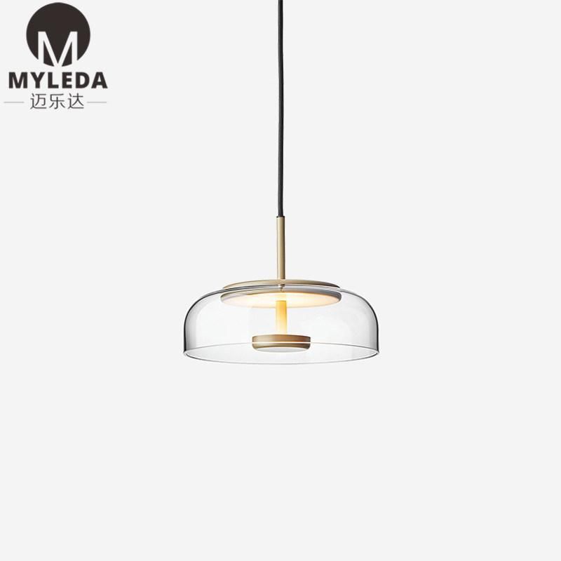 Hotel Modern Transparent Glass Table Desk Lamp for Hotel Project