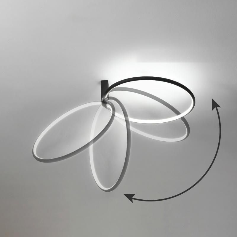 Polycyclic Design Circle Chandelier Pendant Lamp Ceiling Lamp Living Room Lamp