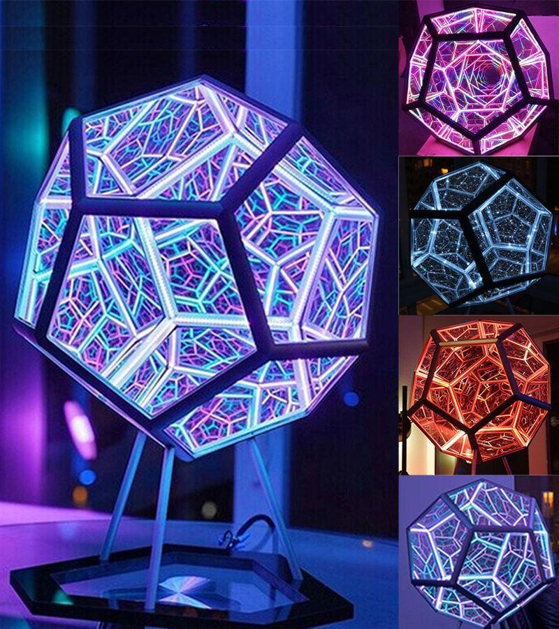 Dropshiping Creative LED Backdrop Light Decoration Infinite Dodecahedron Color Art Light