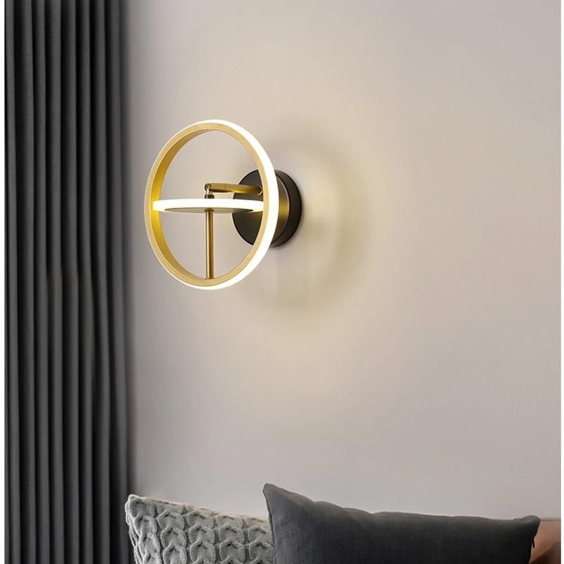 Modern Lamp Round Living Room LED Lighting Bedside Room Household Wall Light