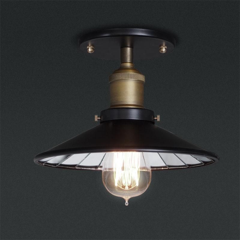 Retro Semi Flush Ceiling Lights for Living Room Bedroom Home Light Fixtures (WH-LA-23)