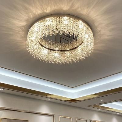 Living Room Ceiling Lamp Luxury Crystal Atmospheric Hall Lounge Lights (WH-CA-75)