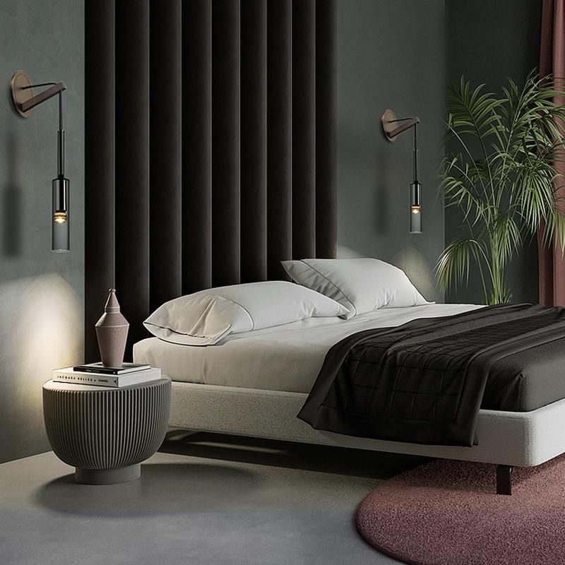 Bedhead LED Lamp Modern Living Room Corridor Personality Glass Bedside Wall Light