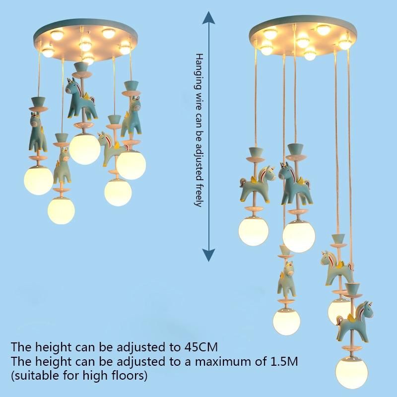 Children Bedroom Chandeliers Modern Ins Merry-Go-Round Boy Girl Room Chandelier (WH-MA-136)