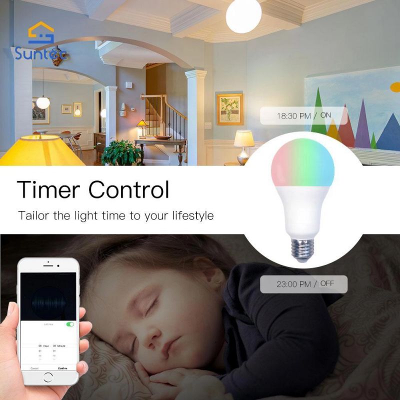 RGB Color Changing E27 WiFi Smart LED Bulb Light