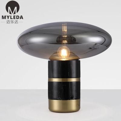 Decorative Indoor Modern Marble Brass Table Light