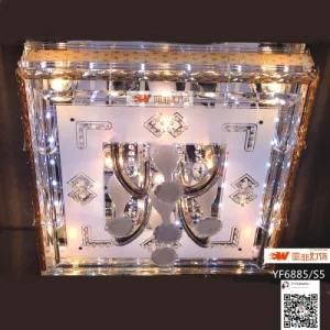 Modern Glass Crystal Square Chandelier Ceiling Lamp (YF6555/S6)