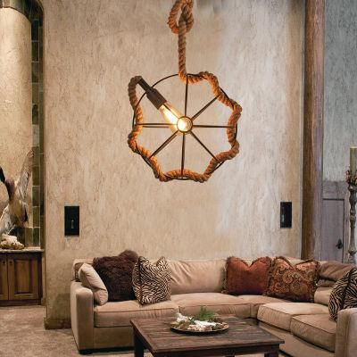 Iron Ball Chandelier Creative Bar Coffee American Retro Industrial Dining Table Drop Rope Chandelier (WH-VP-102)