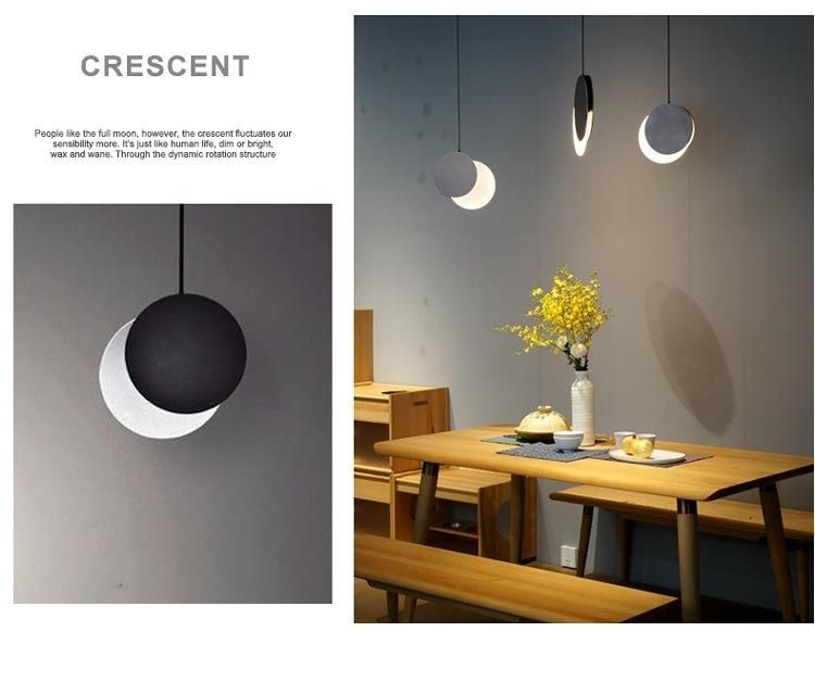 Xcellent Designer New Moon Crescent Lighting LED Pendant Lamp Chandelier