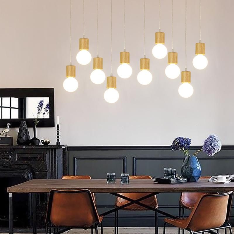 Bulb Chandelier Concise Style Dining Room Restaurant Bedroom Pendant Lamp