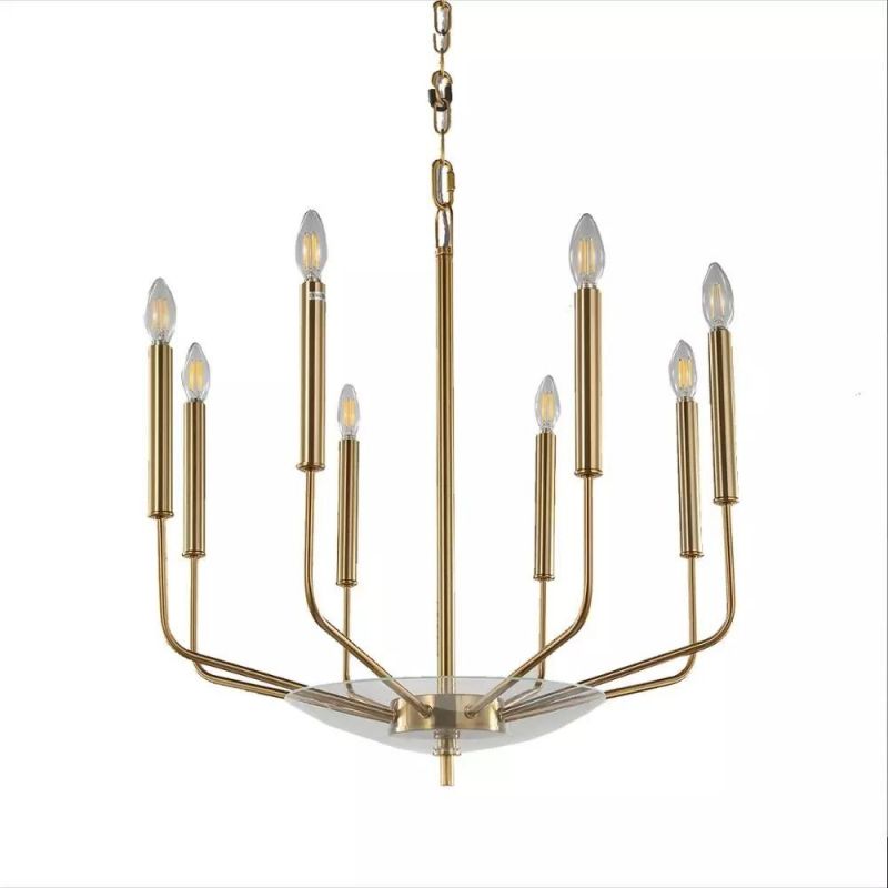 Brass Chandelier for Home Hotel Living Room Dining Hall Bedroom