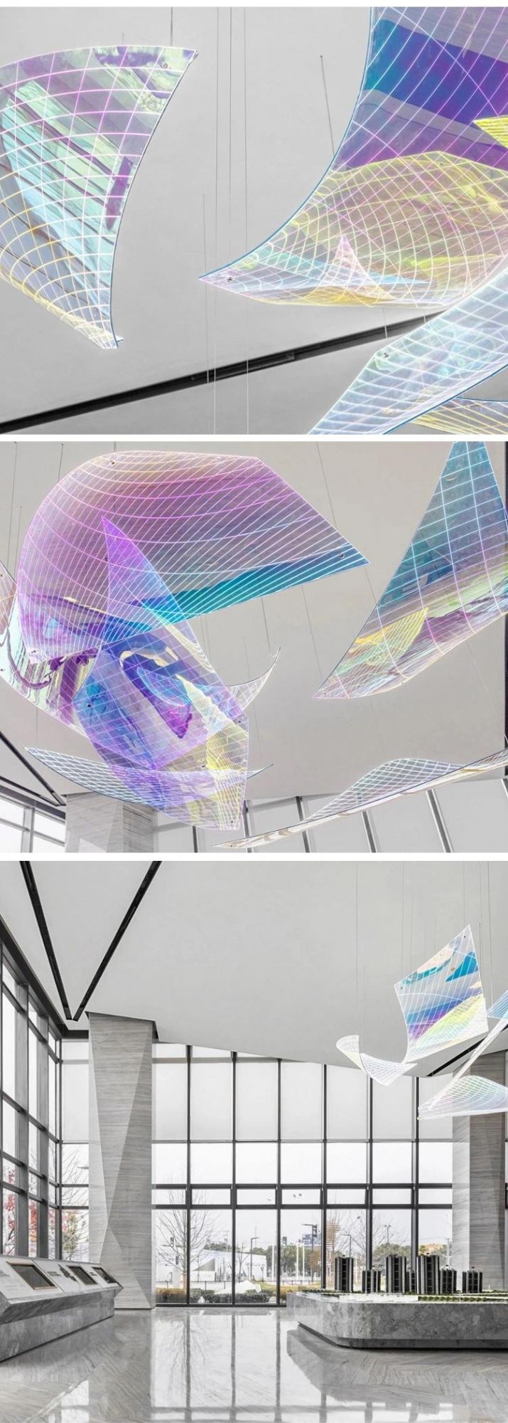 Colorful Acrylic Light Decorative Show Room Commercial Modern Luxury Custom Chandelier Lamp
