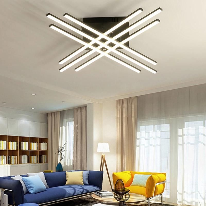 Nordic Postmodern Simple Personality LED Ceiling Light Hall Bedroom Black and White Lamp