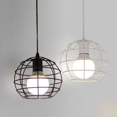 Vintage Industrial Style Designer E27 Business Art Iron Cage Decorate Small Pendant Light