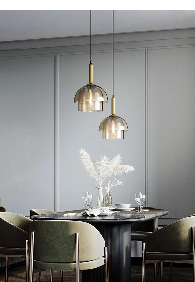 Industrial Style Restaurant Glass Pendant Lamp Vintage Art Champagne Glass Living Room Aisle Bar Light (WH-GP-104)