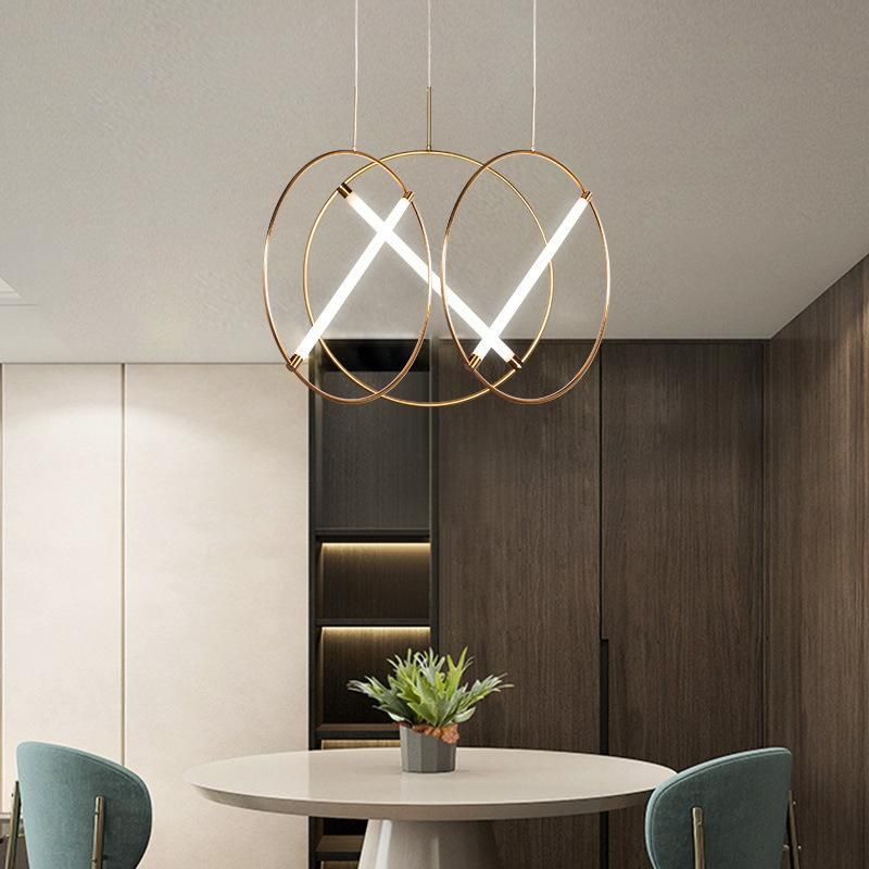 Post-Modern Ring Pendant Light Luxury Creative Living Room Designer Pendant Light Suspension Lamp (WH-AP-130)