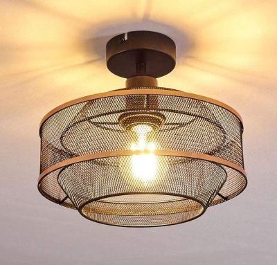 Modern Metal Mesh Black Copper LED Ceiling Light