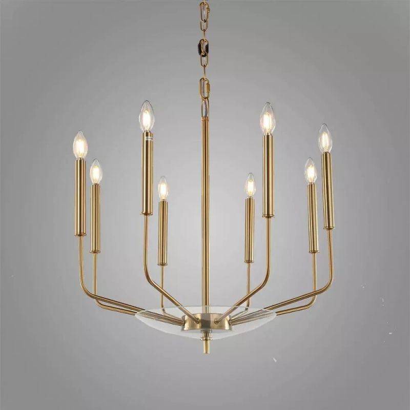 Brass Chandelier for Home Hotel Living Room Dining Hall Bedroom