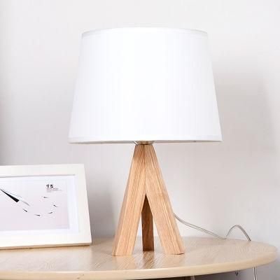 Vintage Wooden Design Bedside Lamp Reading Light Table Lamps Bulb
