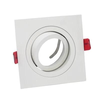 White Square Tlit Aluminum Lighting Fixture GU10 MR16 Downlight Housing Holder (LT2301)
