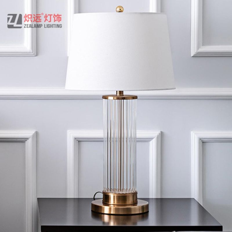 Modern Design Hotel Decorative Bedside Glass Table Lamp