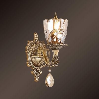 2 Home Bedroom Hotel Bathroom Design Luxury Art Acrylic Brass LED Plug in Wall Sconce Light