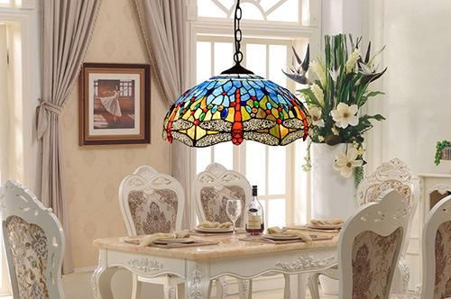 Indoor Tiffany Chandelier Pendant Ceiling Light Hanging Lights for Living Room