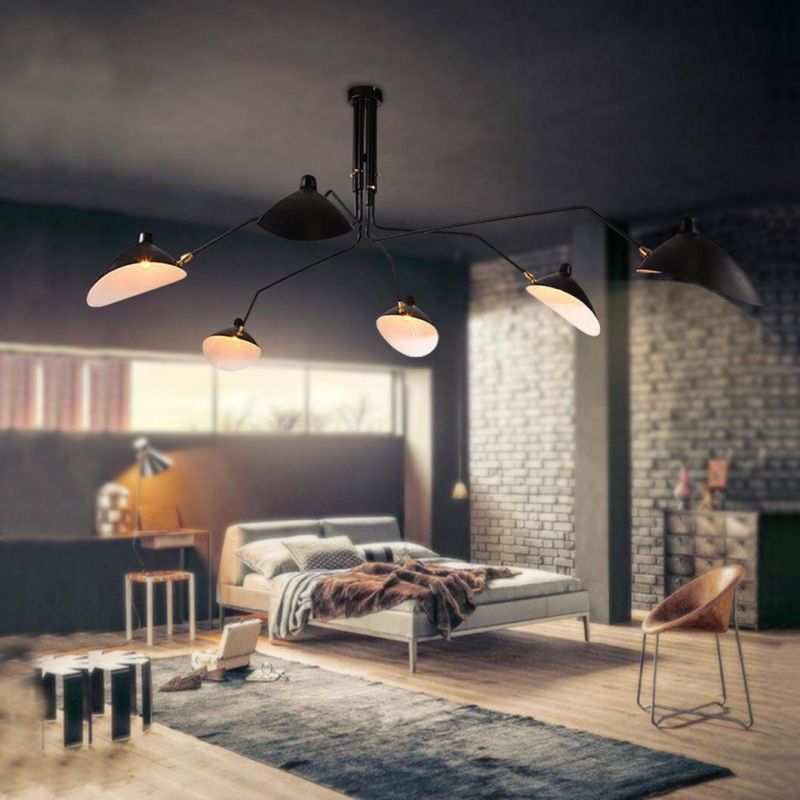 Vintage Loft Dawn Spider Serge Mouille Ceiling Pendant Lamp (WH-VP-54)