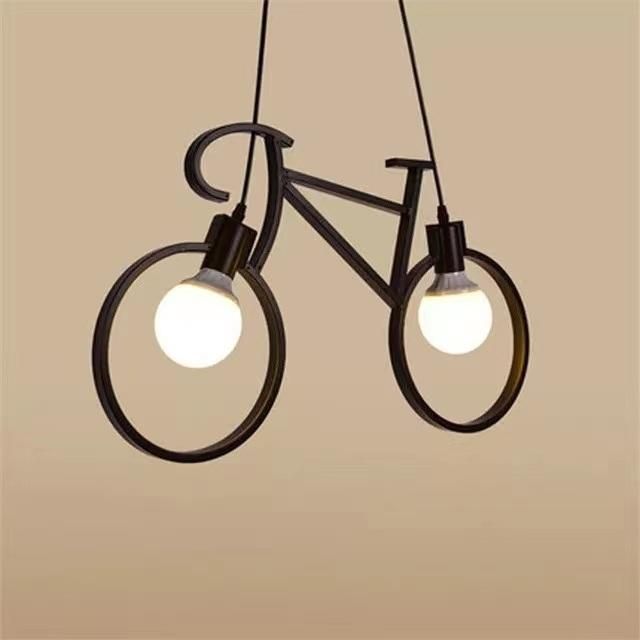 Retro Bicycle Bike Pendant Light Creative Rion Luminaire Living Room Home Lighting Chandelier Light