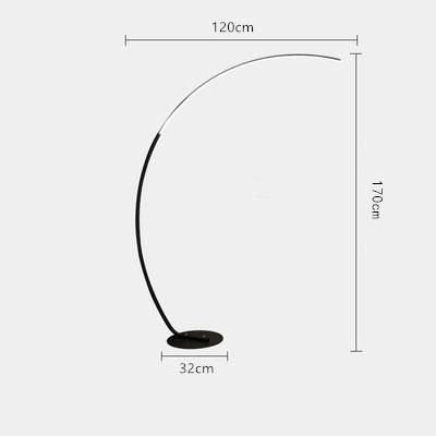 Nordic Arc Shape Floor Lamp Modern LED Dimmable Remote Control Arc Floor Lamp (WH-MFL-10)
