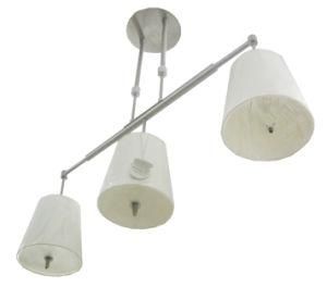 White Color Fabric Shade Pendant Light