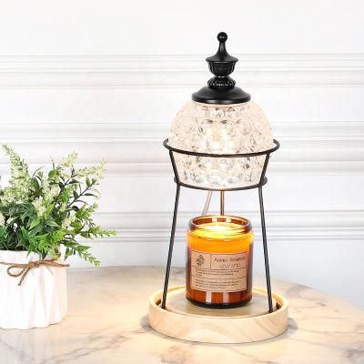 European Light Luxury Scented Candle Light Wood Crystal Scent Melting Wax Candle Light Dimming Fragrance Wax Lamp