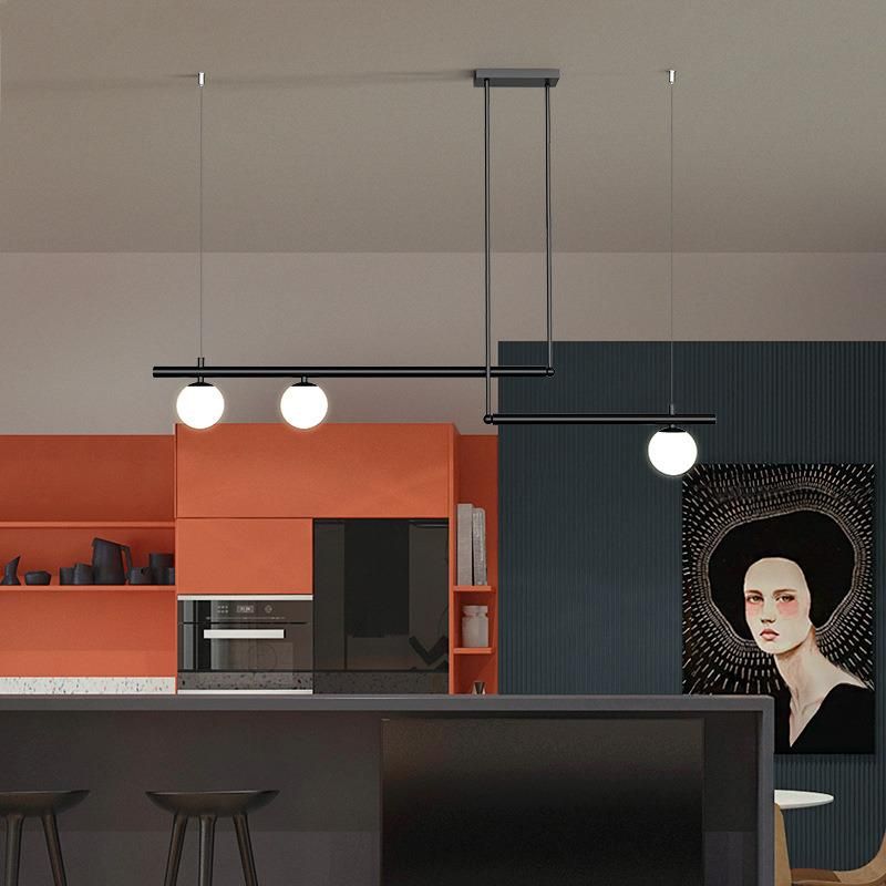 Modern Minimalist Long Pendant Lamp LED Restaurant Bar Kitchen Coffee Shop Light Nordic Lamp (WH-AP-255)