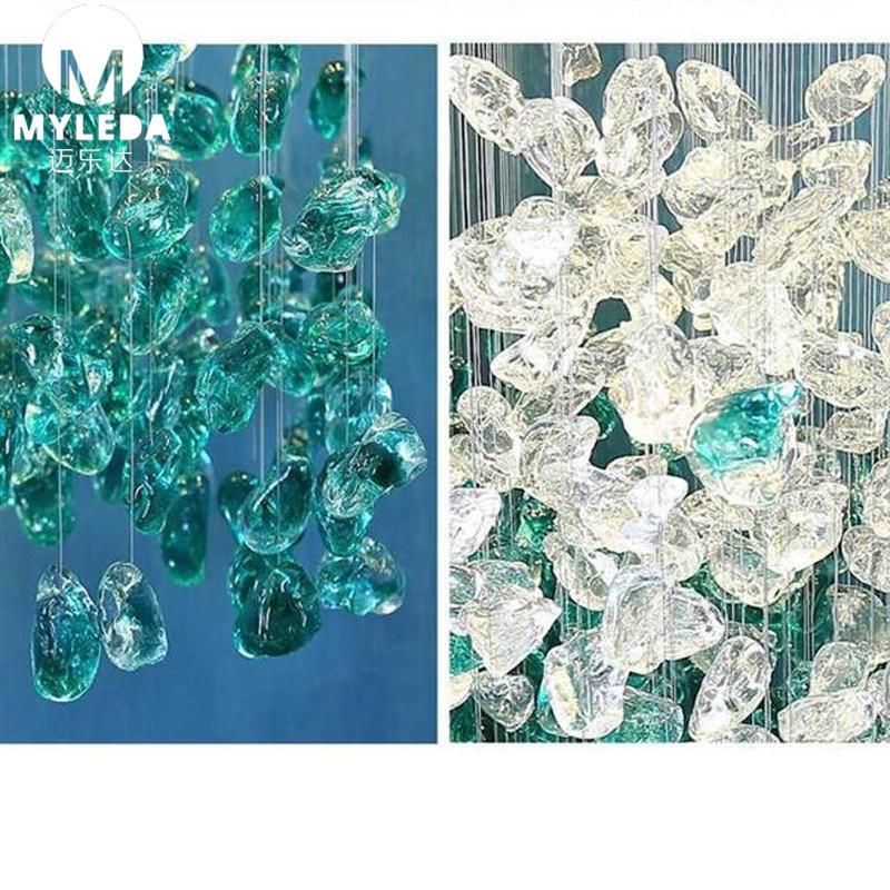Interior Decorative Crystal Stone LED Lighting Chandelier for Hotel Lobby
