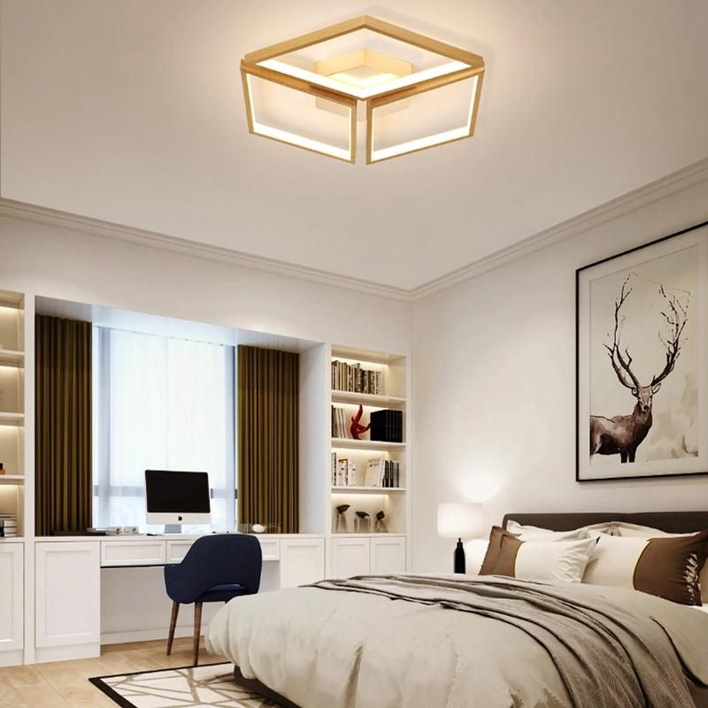 Simple Modern Bedroom Light Study Living Room Lamp Round Iron Art Warm Ceiling Lamp