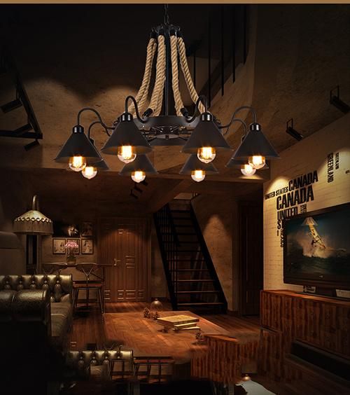 Industrial Modern Chandelier Pendant Light for Dinner Room Coffee Bar Decoration