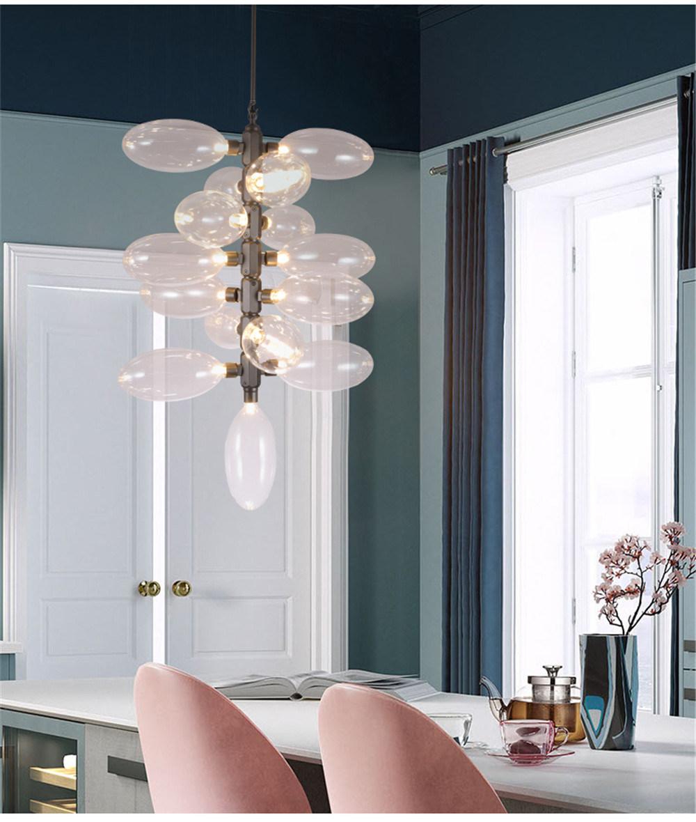 Modern Replica Design Chandelier Creative Milky Glass Kitchen Island Pendant Light Dining Room Living Room Art Deco Pendant Lamp
