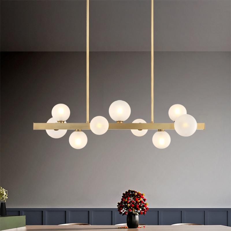 Long Living Room Lamp Full Copper Dining Room Pendant Lamp