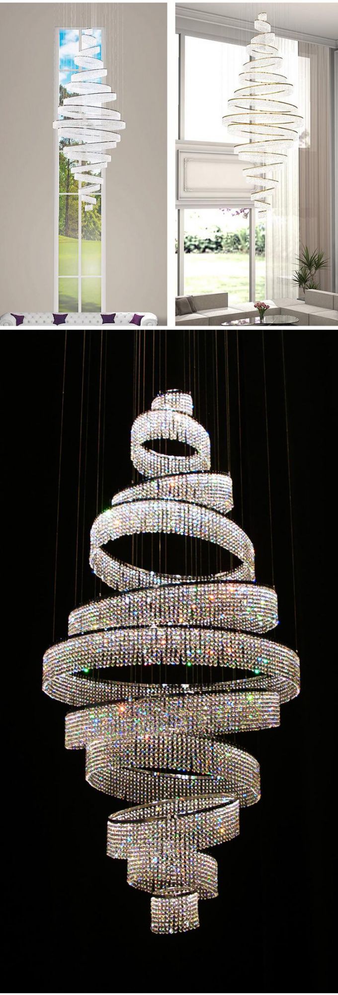New Listed Decorative Show Room Hotel Lobby Crystal Modern Luxury Custom Chandelier Light