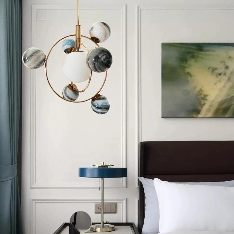 Milky Way Solar System Design Pendant Lamp Chandelier Kid Bedroom Lamp