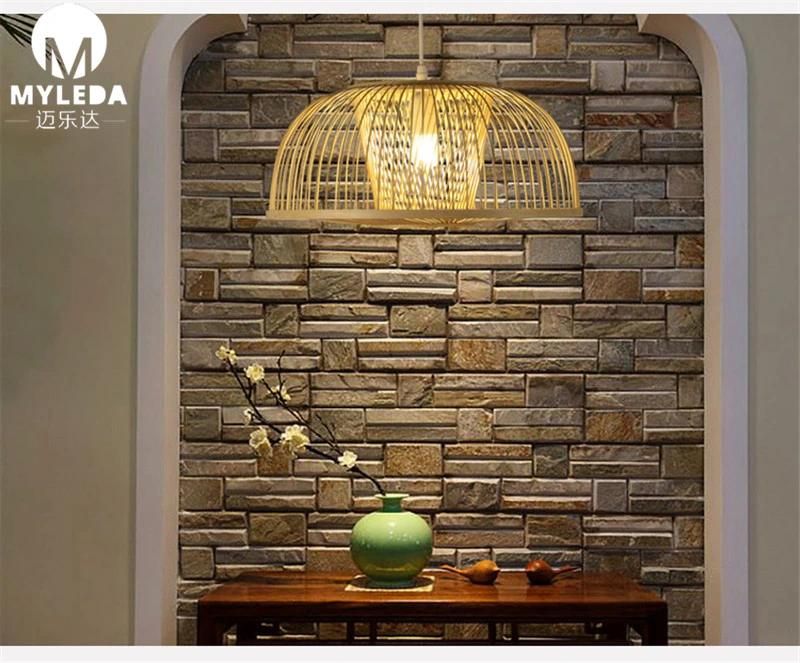Wood Custom Made Hanging Lamp Hotel Project Chandelier
