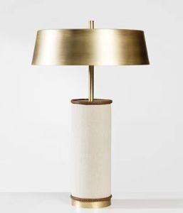 modern Table Lamp with Leather Wrapped