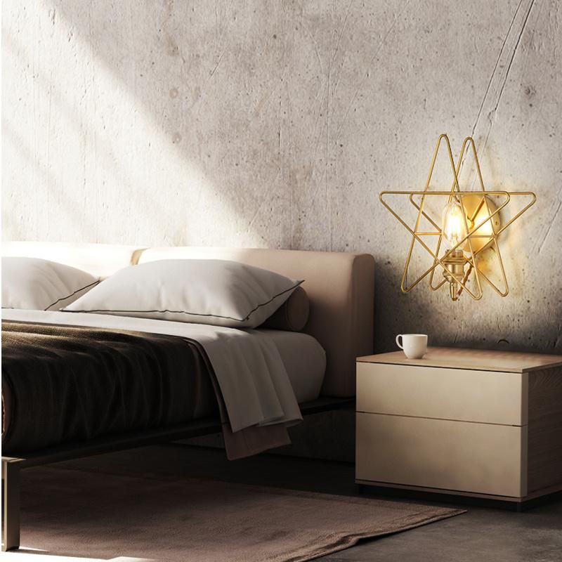 Living Room Bed Head Light Modern Background Wall Pentagon Wall Lamp