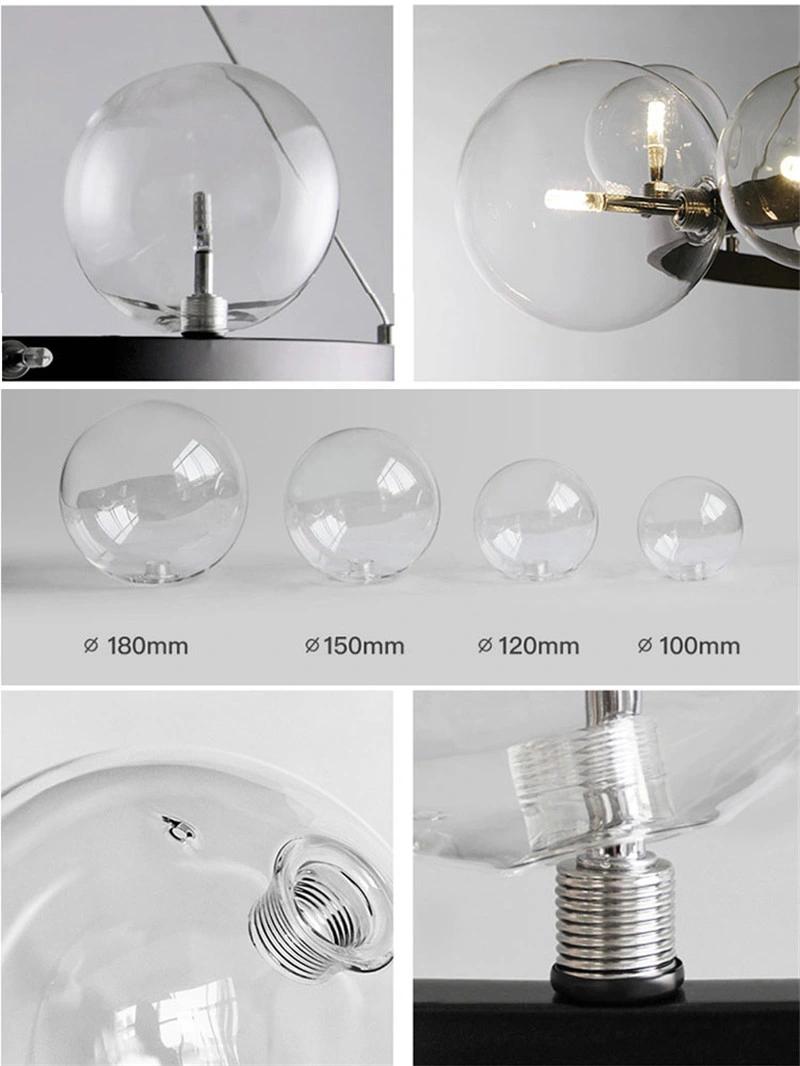 Hanging Lights Clear Glass Round Ball Globe Pendant Light
