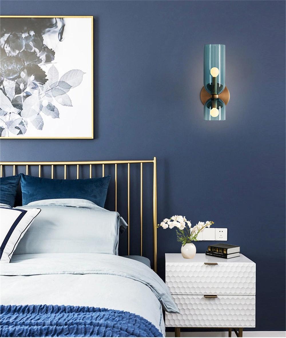 Bedroom Bedside Lamp Designer LED Wall Lamp Modern Simple Living Room Creative Glass Wall Llghts Fixtures
