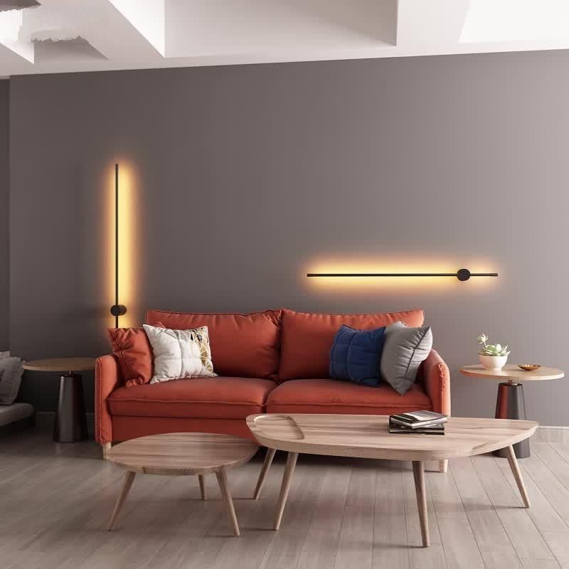 Simple Geometric Lines LED Wall Lamp Nordic Minimalist Living Room Home Decor Sofa Background Wall Light Bedroom Bedside Lamps