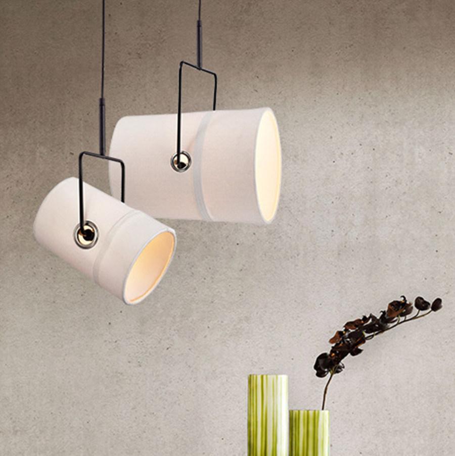 Nordic Black Cloth Fabric Pendant Light Lamp Bedroom Fabric Hanging Light White Cloth Pendant Light (WH-AP-184)
